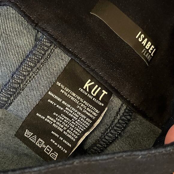 NWT Kut from the Kloth Isabel Flare Jeans 18 Dark Wash Stretch Denim Trouser - Picture 10 of 15